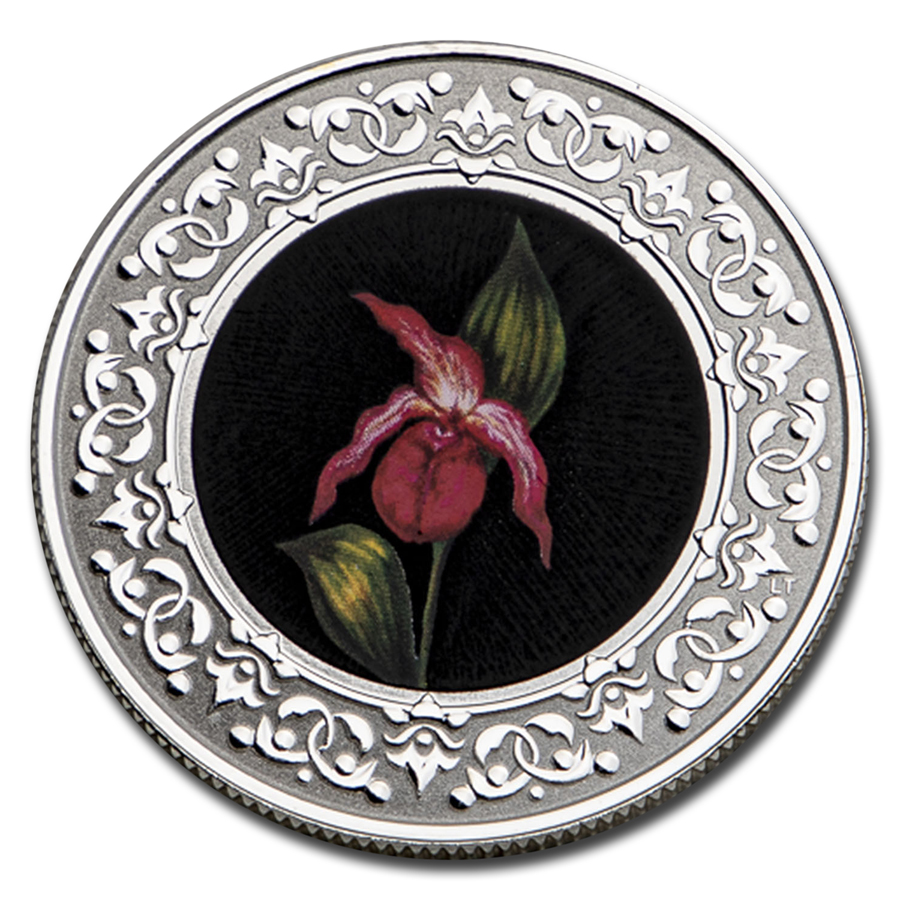 Buy 2021 RCM 1/4 oz Silver $3 Floral Emblems: PEI Lady's Slipper
