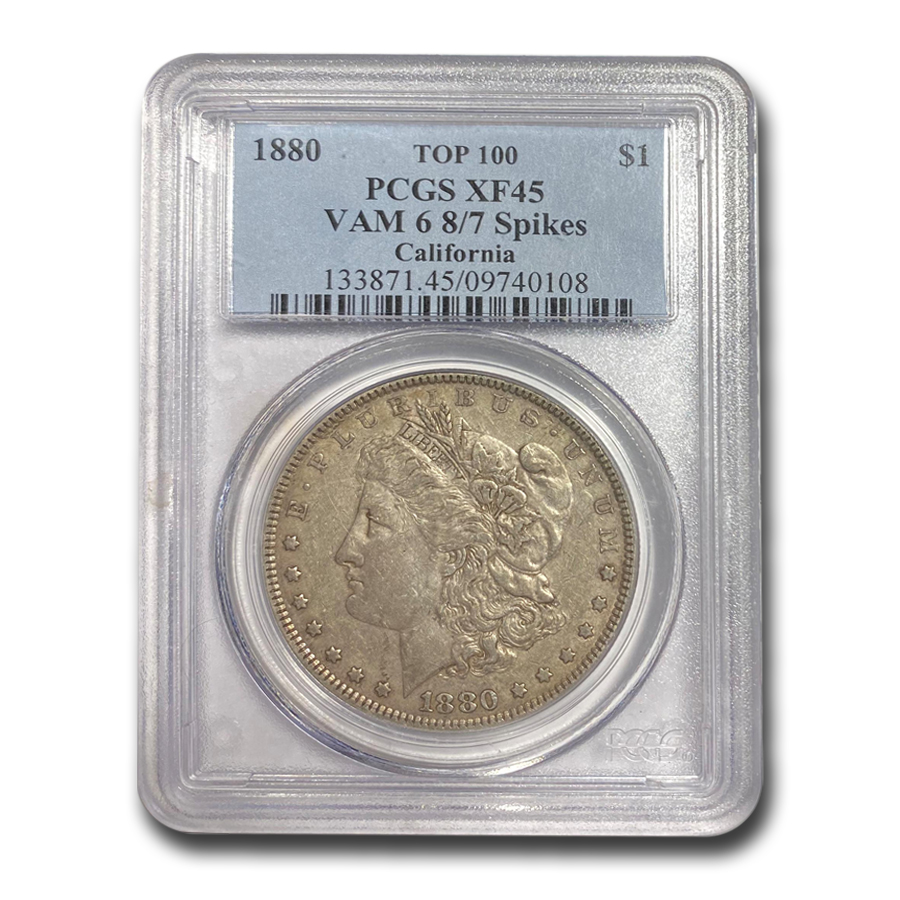 Buy 1880 Morgan Dollar XF-45 PCGS (VAM 6 8/7 Spikes) - Click Image to Close
