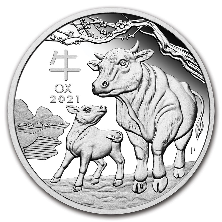 Buy 2021 Australia 1/2 oz Silver Lunar Ox Proof (w/Box & COA) - Click Image to Close