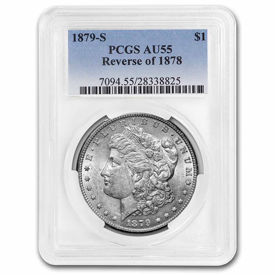 Buy 1879-S Morgan Dollar Rev of 78 AU-55 PCGS