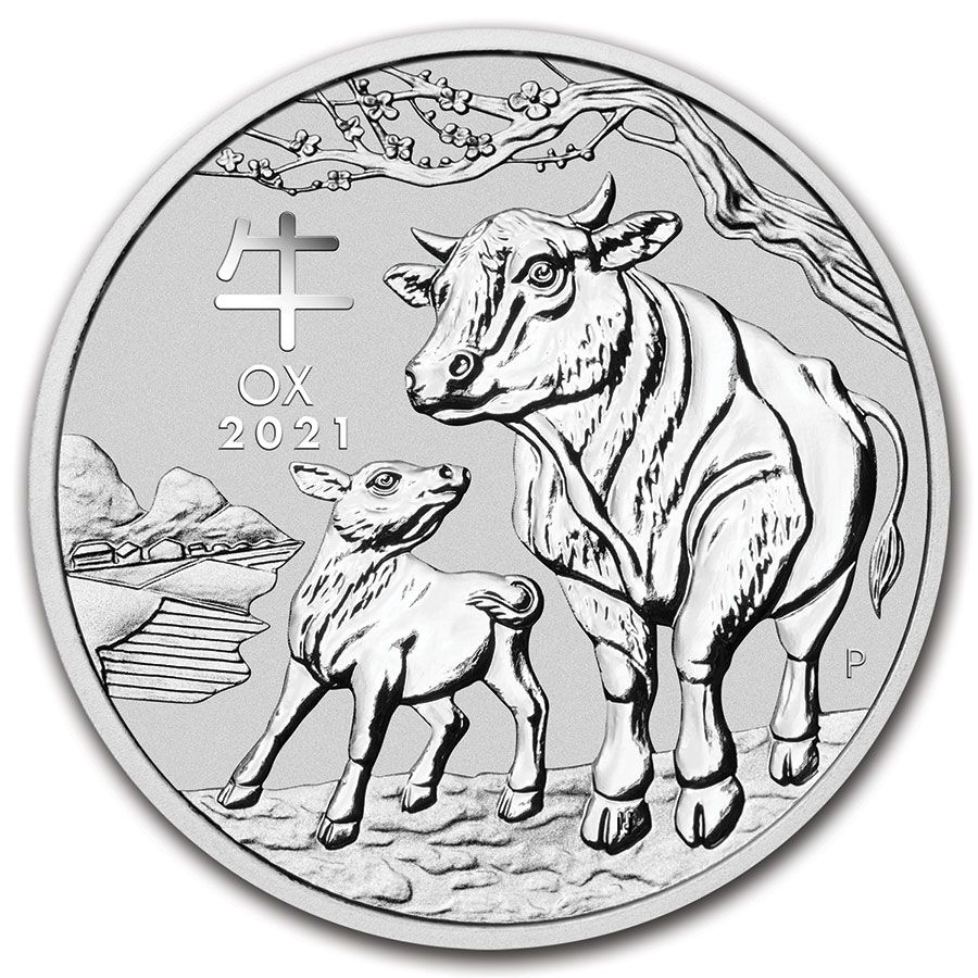 Buy 2021 Australia 1 oz Silver Lunar Ox BU (Series III)