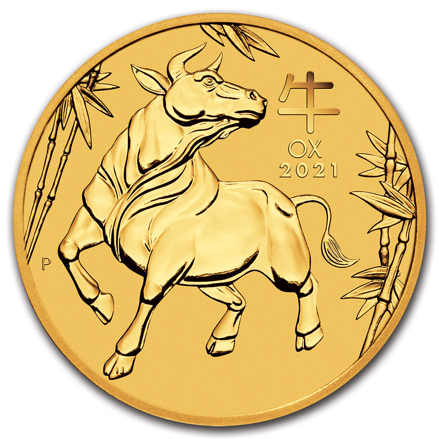 Buy 2021 Australia 1/10 oz Gold Lunar Ox BU (Series III)