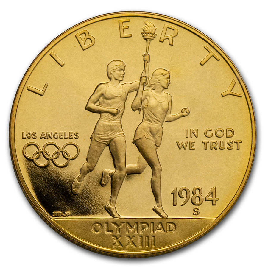 Buy 1984-S Gold $10 Commem Olympic Proof (Capsule Only)