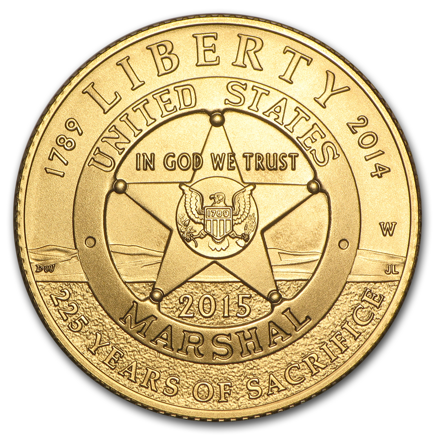 Buy 2015-W Gold $5 Commem U.S. Marshals Service BU (Capsule Only)