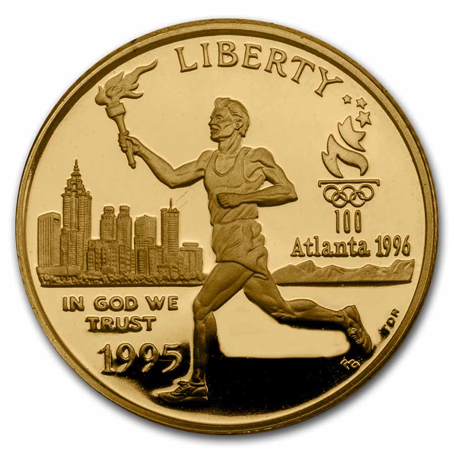 Buy 1995-W Gold $5 Commem Olympic Torch Runner Proof (Capsule Only)