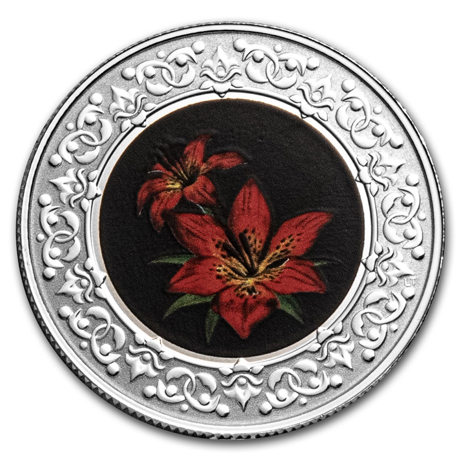 Buy 2021 RCM 1/4 oz Silver $3 Floral Emblems: Saskatchewan Red Lily