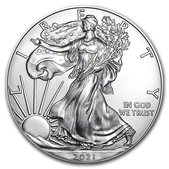 Buy 2021 1 oz American Silver Eagle Coin BU (Type 1)
