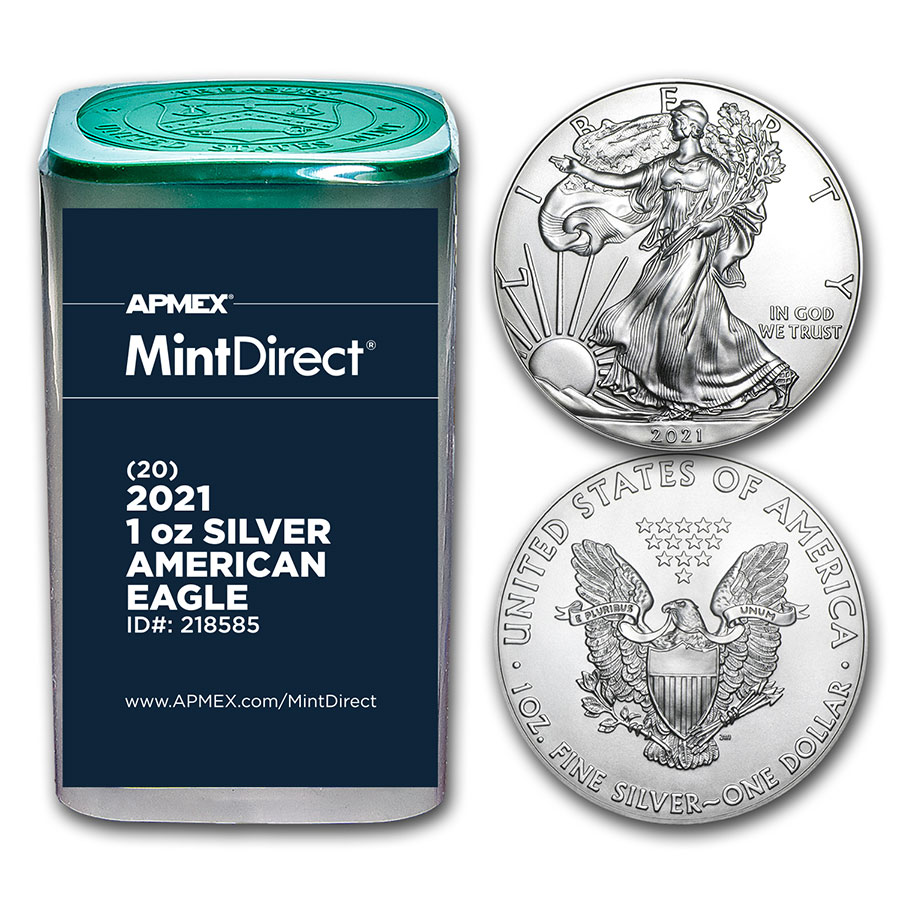 Buy 2021 1 oz American Silver Eagles (20-Coin MintDirect? Tube)