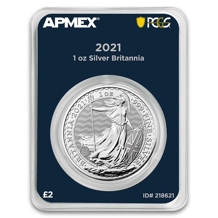 Buy 2021 GB 1 oz Silver Britannia (MintDirect? Premier + PCGS FS?) - Click Image to Close