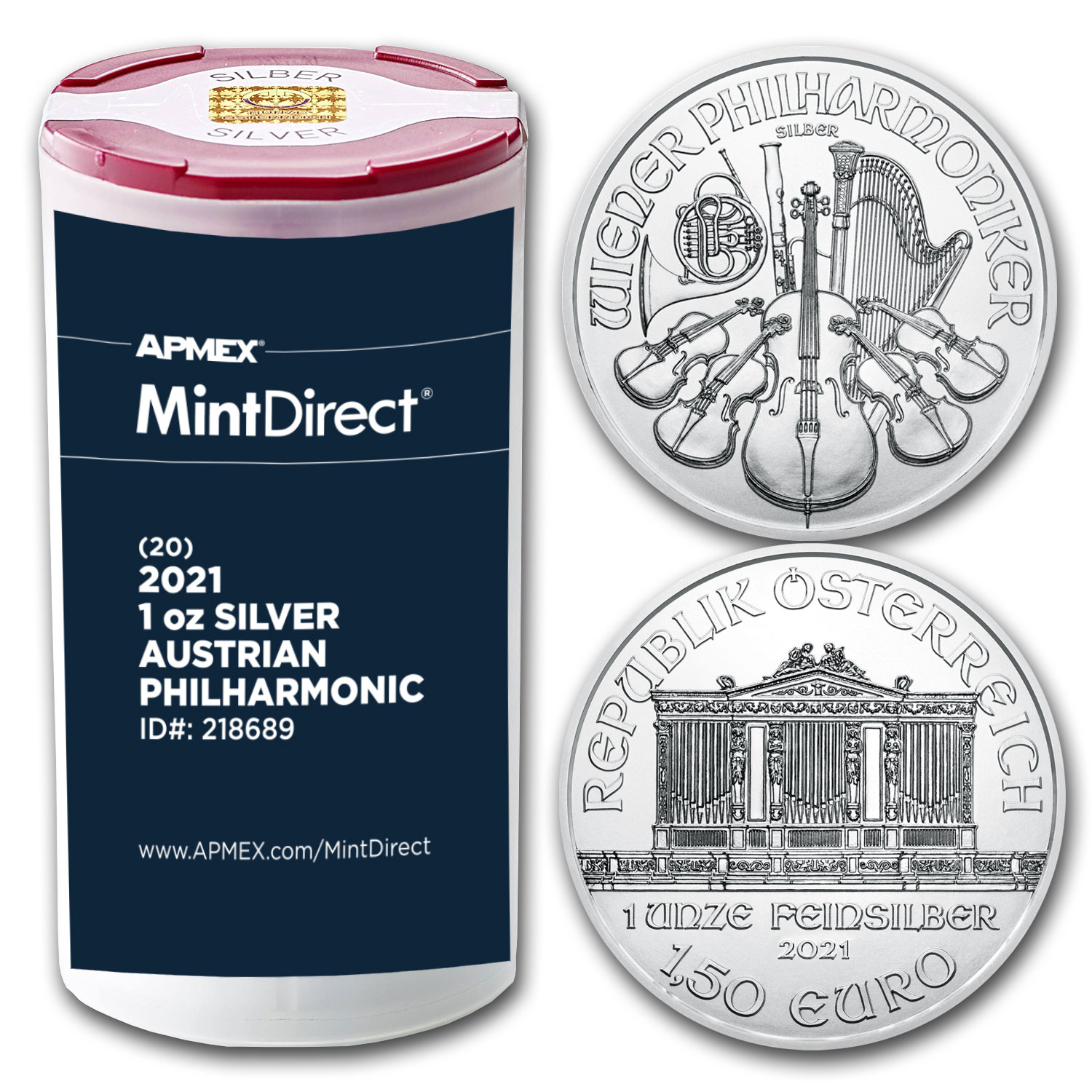 Buy 2021 AUS 1 oz Ag Phil 20-Coin MintDirect? Tube