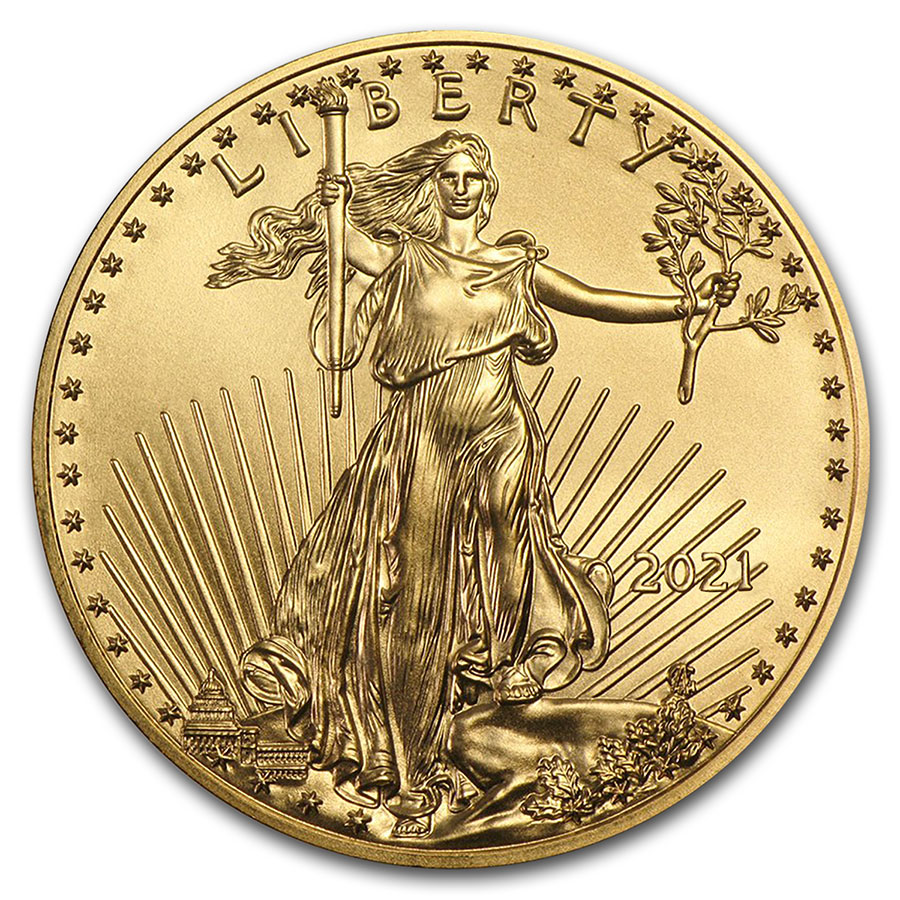 Buy 2021 1/2 oz American Gold Eagle BU
