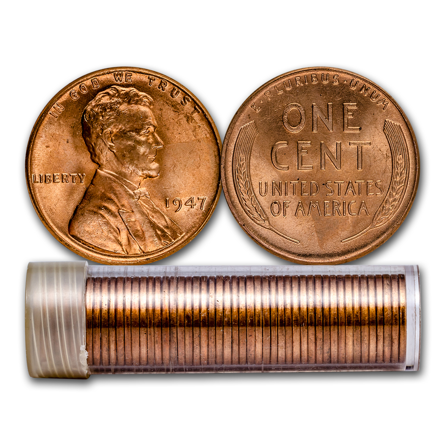 Buy 1947 Lincoln Cent 50-Coin Roll BU