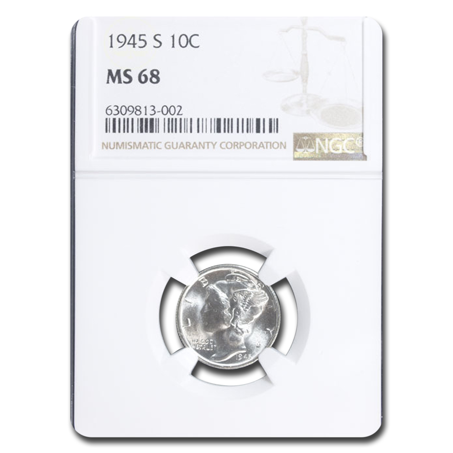 Buy 1945-S Mercury Dime MS-68 PCGS
