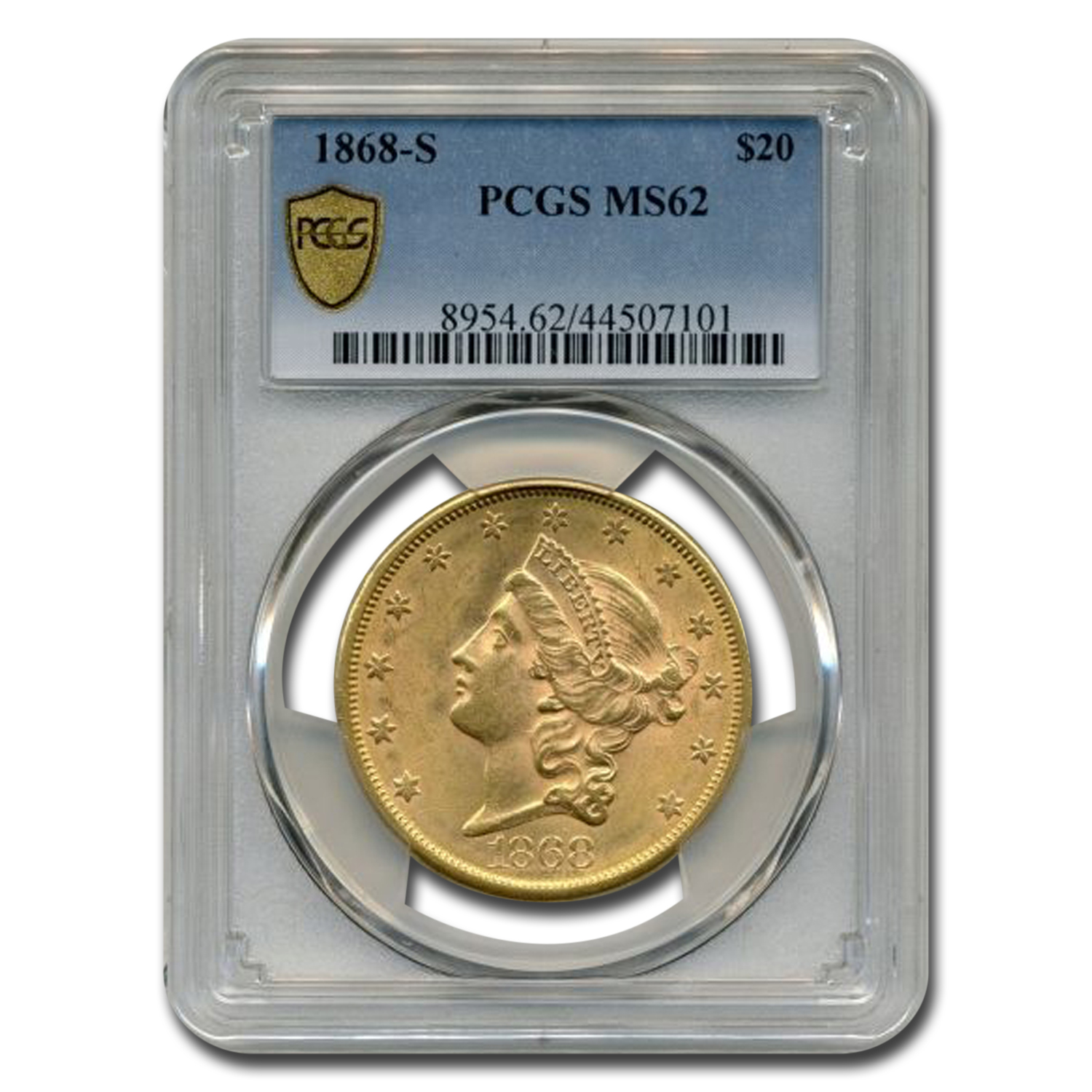 Buy 1868-S $20 Liberty Gold Double Eagle MS-62 PCGS