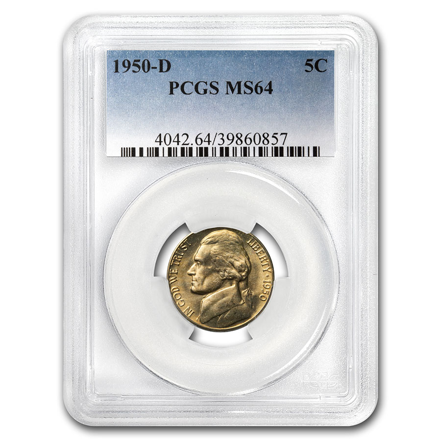 Buy 1950-D Jefferson Nickel MS-64 PCGS