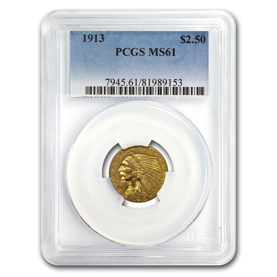Buy 1913 $2.50 Indian Gold Quarter Eagle MS-61 PCGS