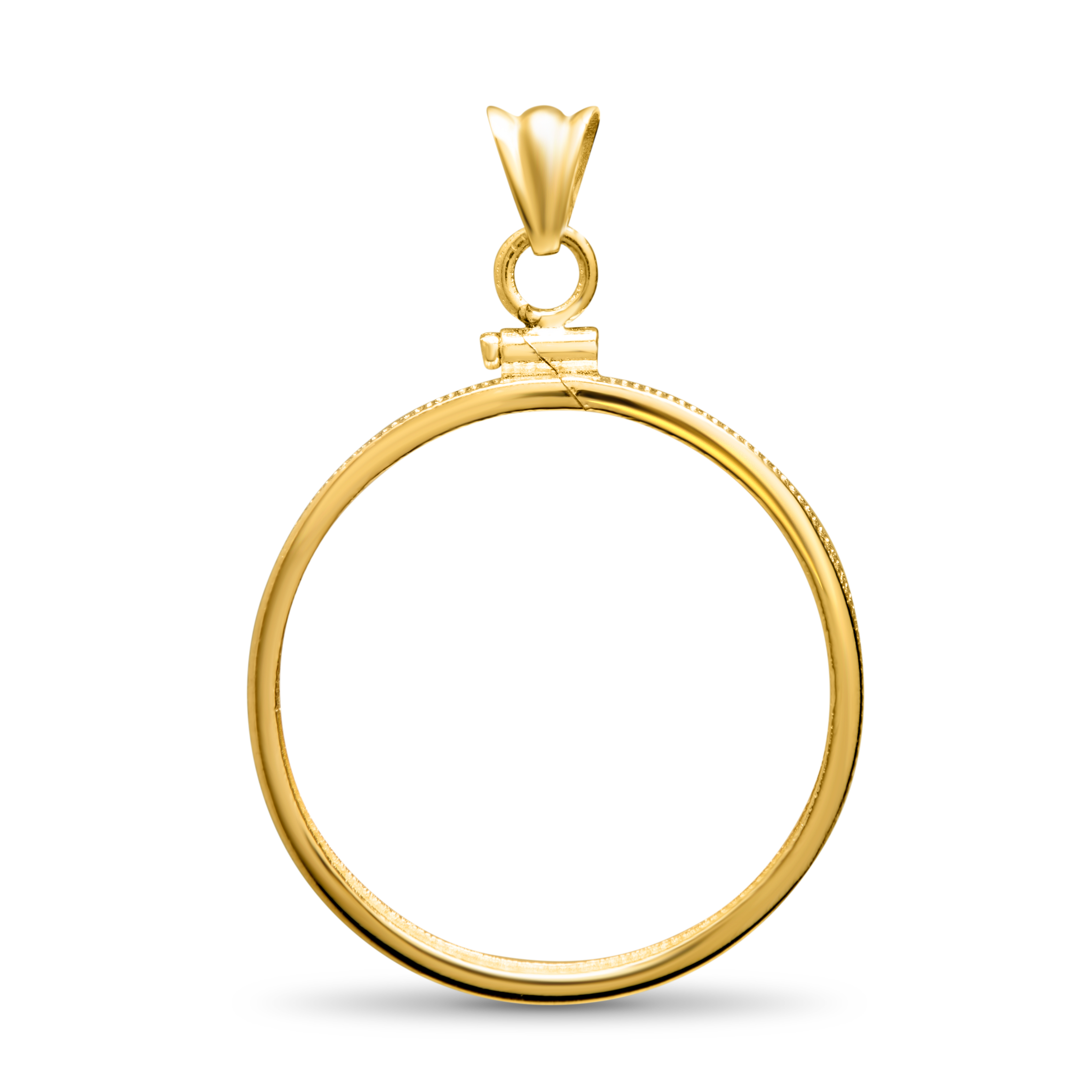 Buy 14K Gold Screw-Top Plain-Front Coin Bezel - 30 mm - Click Image to Close