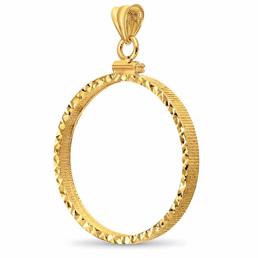 Buy 14K Gold Screw-Top D/C Coin Bezel - 30 mm