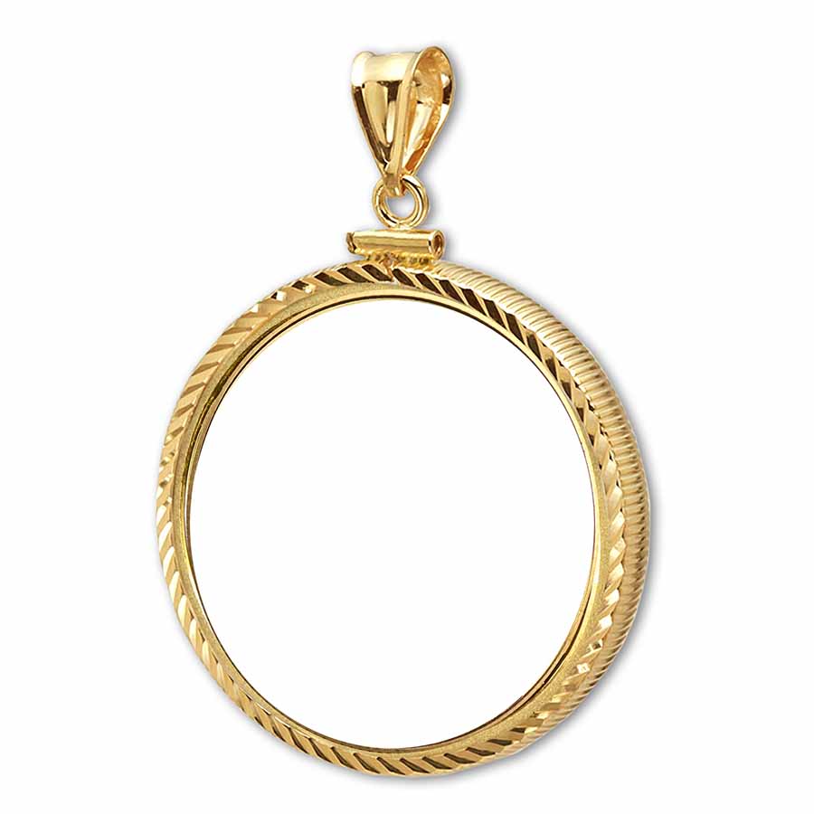 Buy 14K Gold Screw-Top D/C Coin Bezel - 20 mm