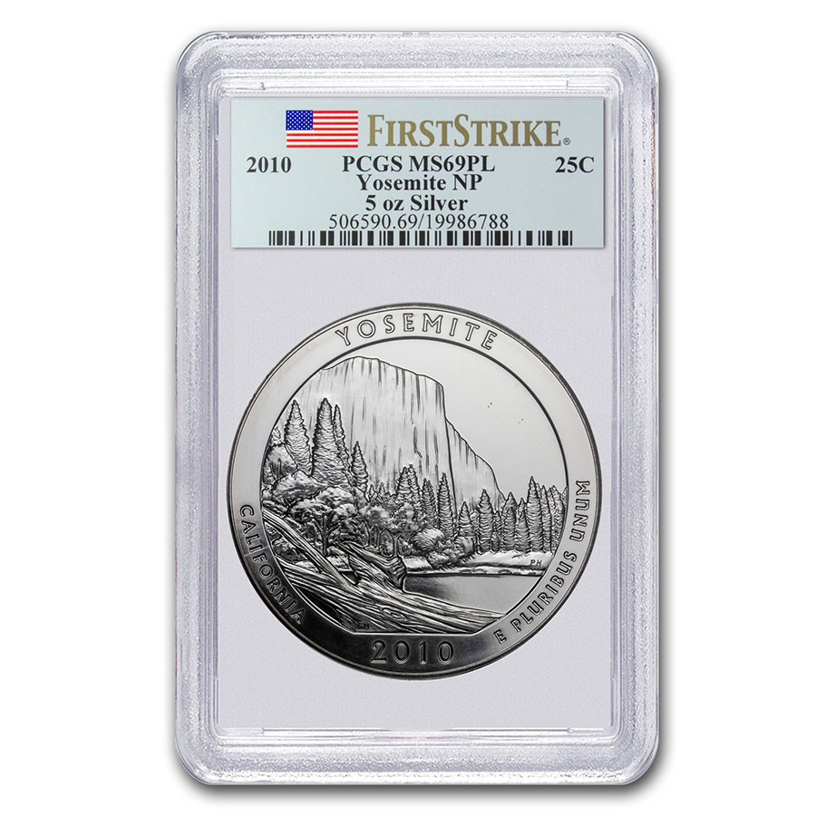 Buy 2010 5 oz Silver ATB Yosemite MS-69 PL PCGS (FirstStrike?) - Click Image to Close