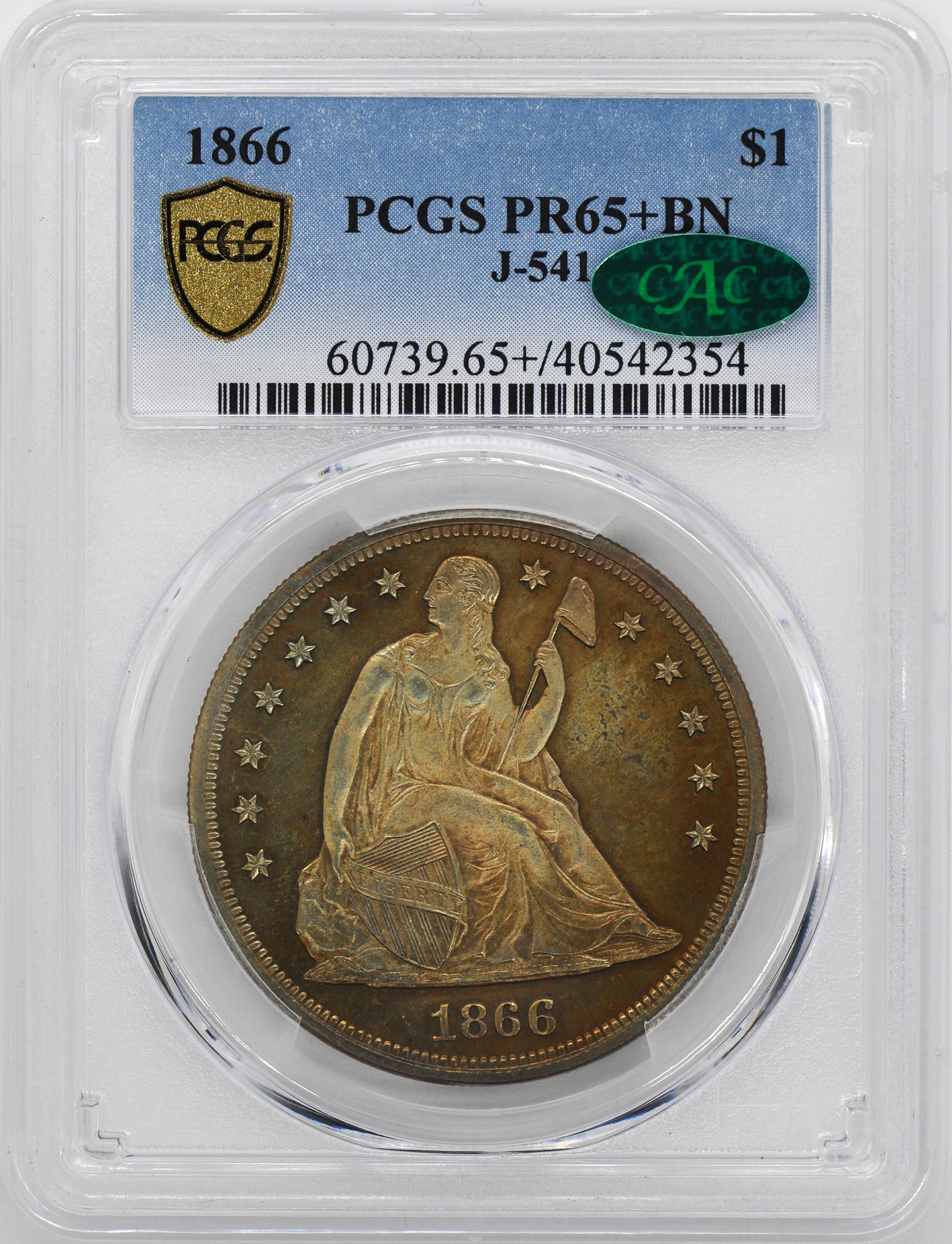 Buy 1866 Liberty Seated Dollar Pattern PR-65+ PCGS