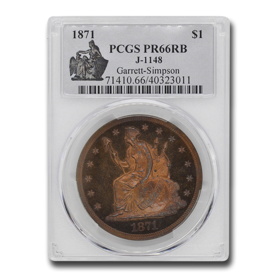 Buy 1871 $1 Pattern PR-66 PCGS (Red/Brown, J-1148)
