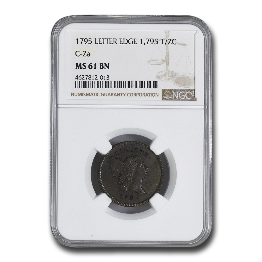 Buy 1795 Liberty Cap Half Cent MS-61 NGC (Brown, Lettered Edge) - Click Image to Close