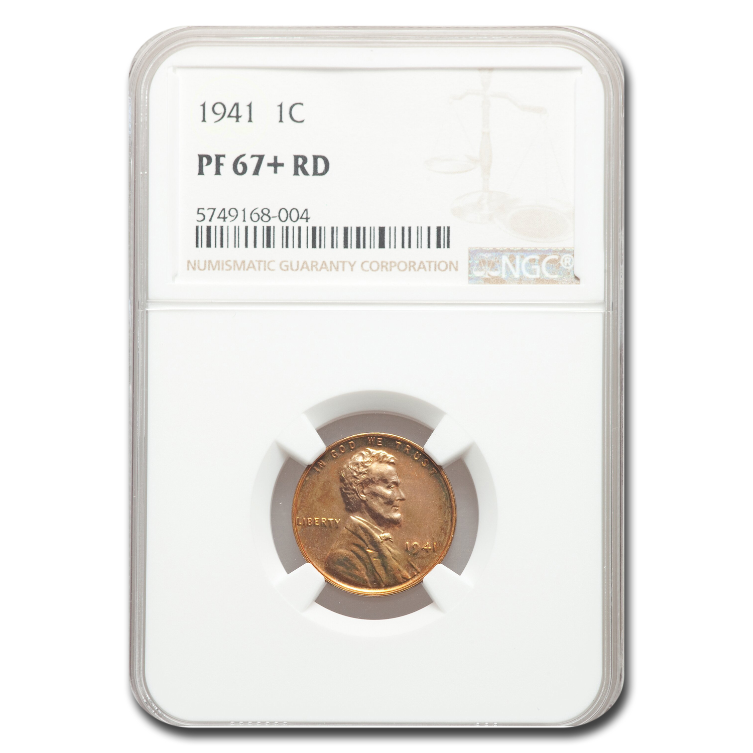 Buy 1941 Lincoln Cent PF-67+ NGC (Red)