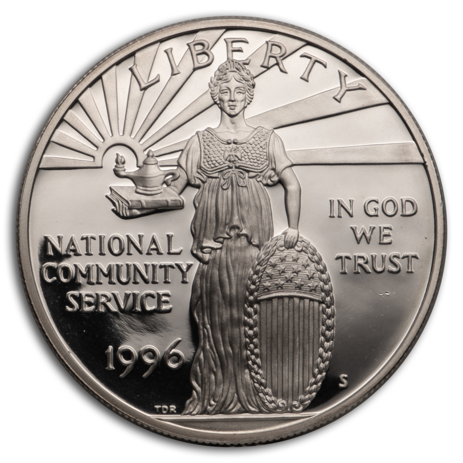 Buy 1996-S Community Service $1 Silver Commem Coin/Stamp Set Proof