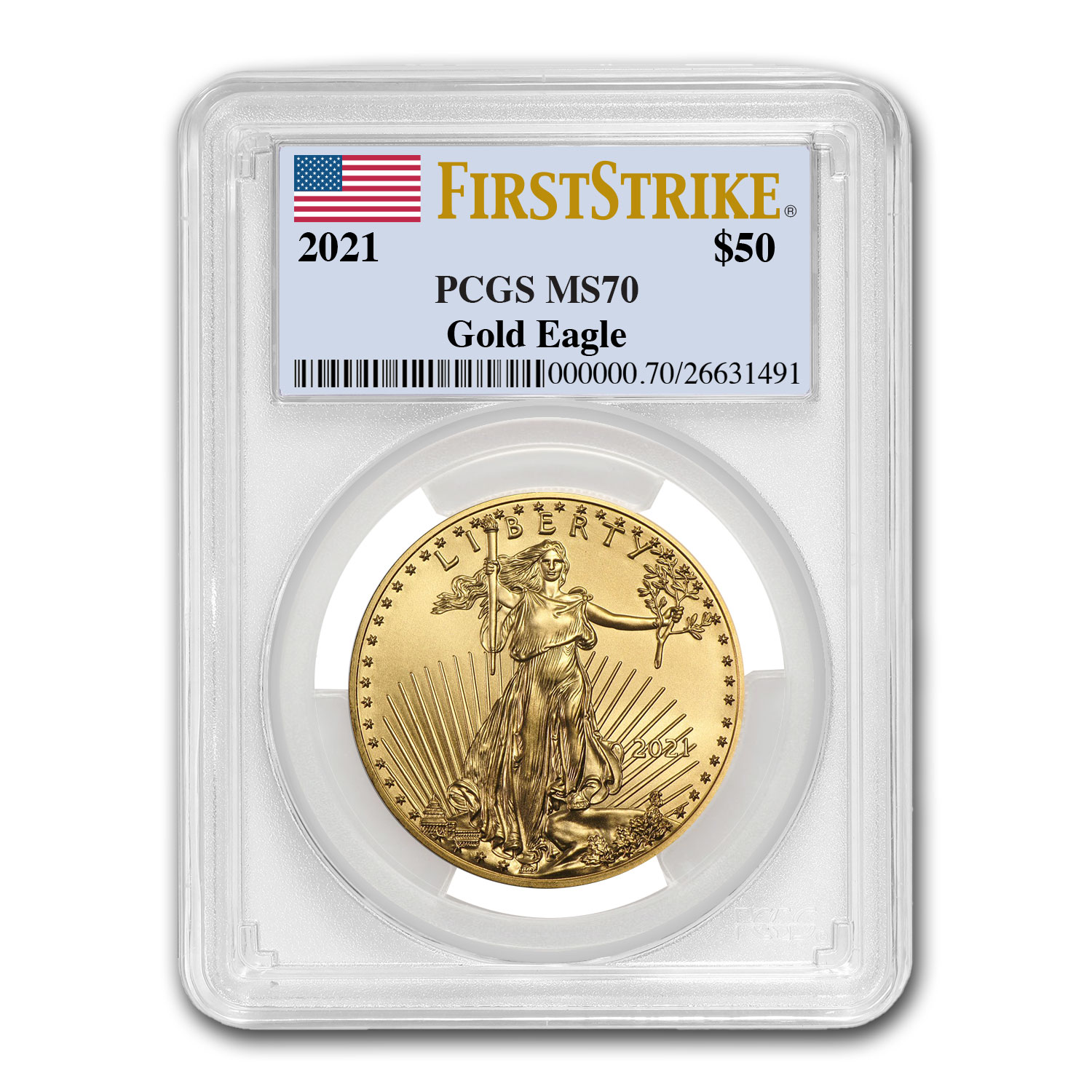 Buy 2021 1 oz American Gold Eagle MS-70 PCGS (FirstStrike?)
