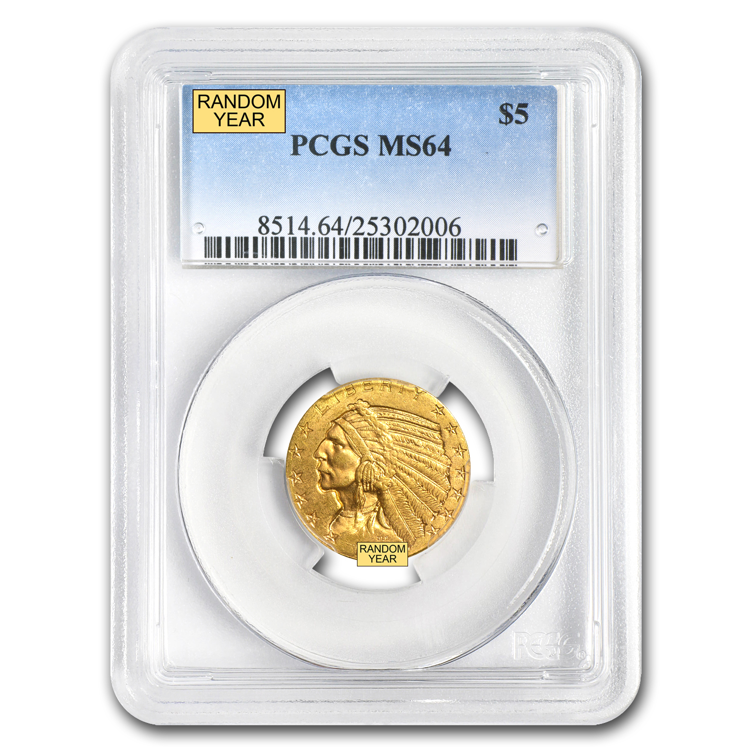 Buy $5 Indian Gold Half Eagle MS-64 PCGS