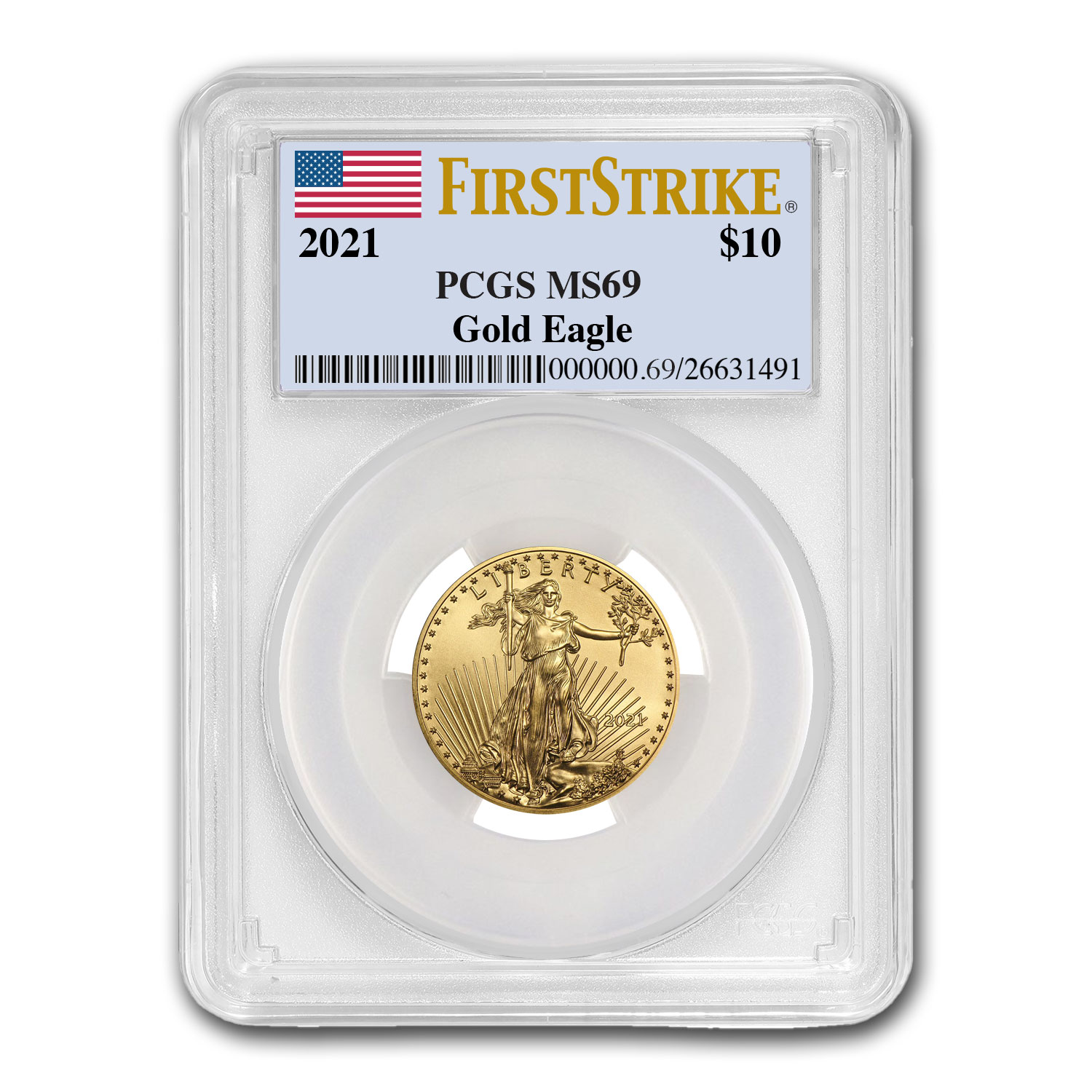 Buy 2021 1/4 oz American Gold Eagle MS-69 PCGS (FirstStrike?)