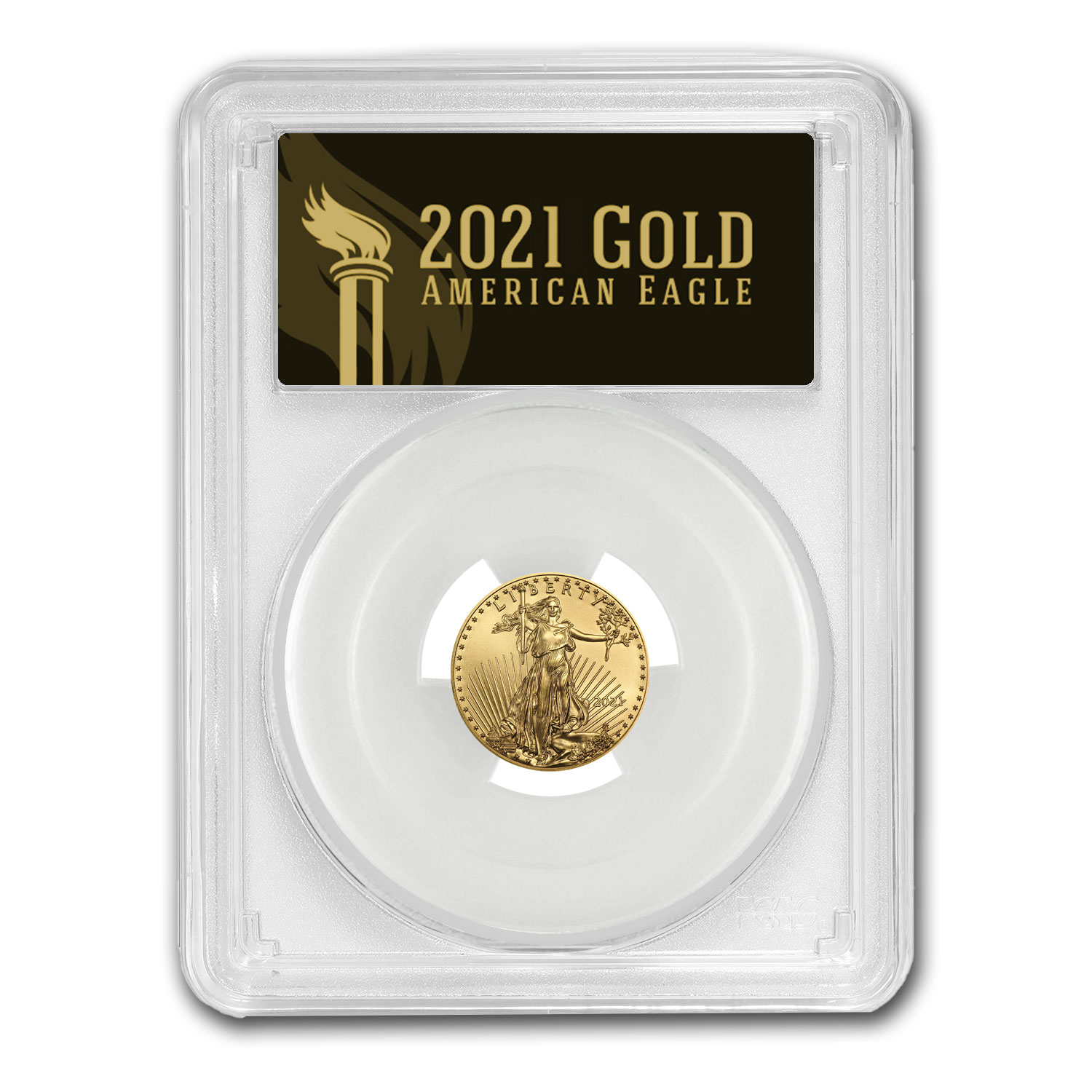 Buy 2021 1/10 oz Gold Eagle MS-70 PCGS (First Day, Black Label)