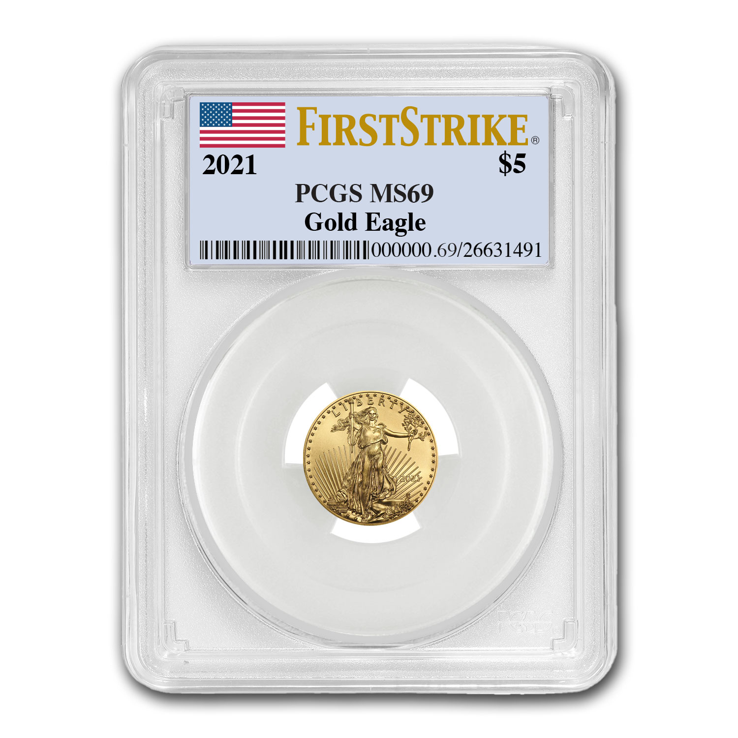 Buy 2021 1/10 oz American Gold Eagle MS-69 PCGS (FirstStrike?)