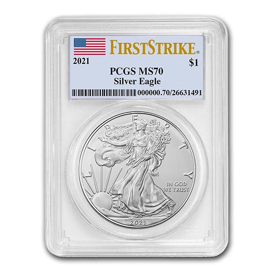 Buy 2021 American Silver Eagle MS-70 PCGS (FirstStrike?)