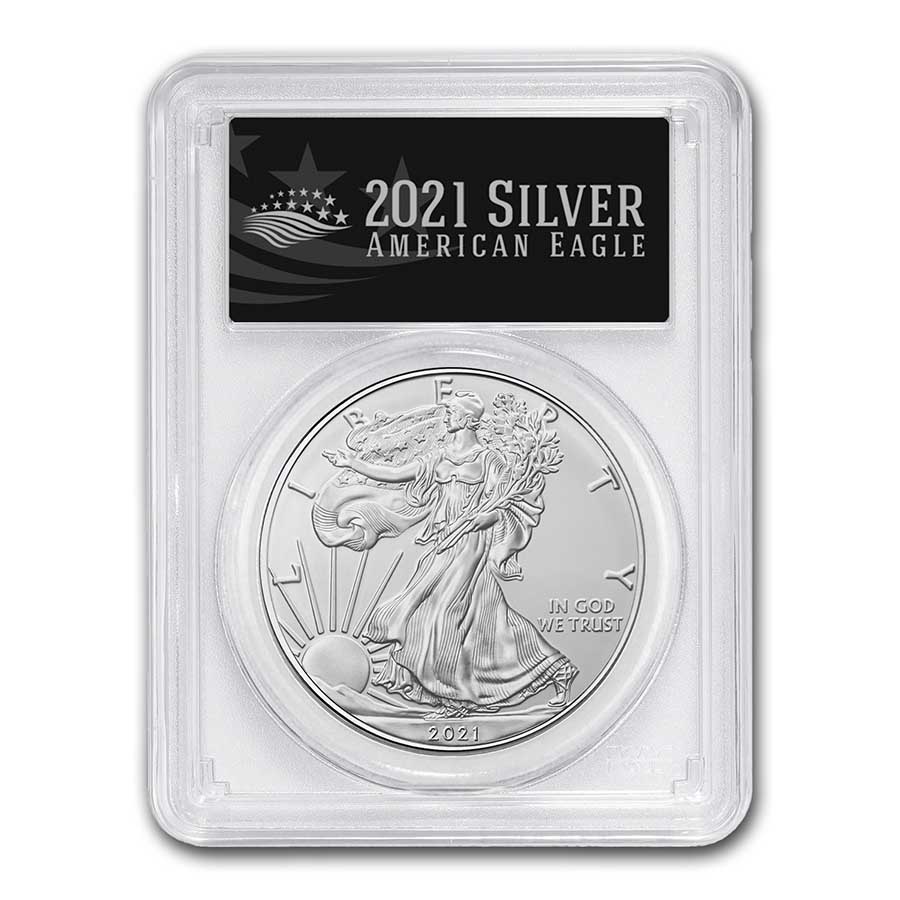 Buy 2021 American Silver Eagle MS-70 PCGS FS Black