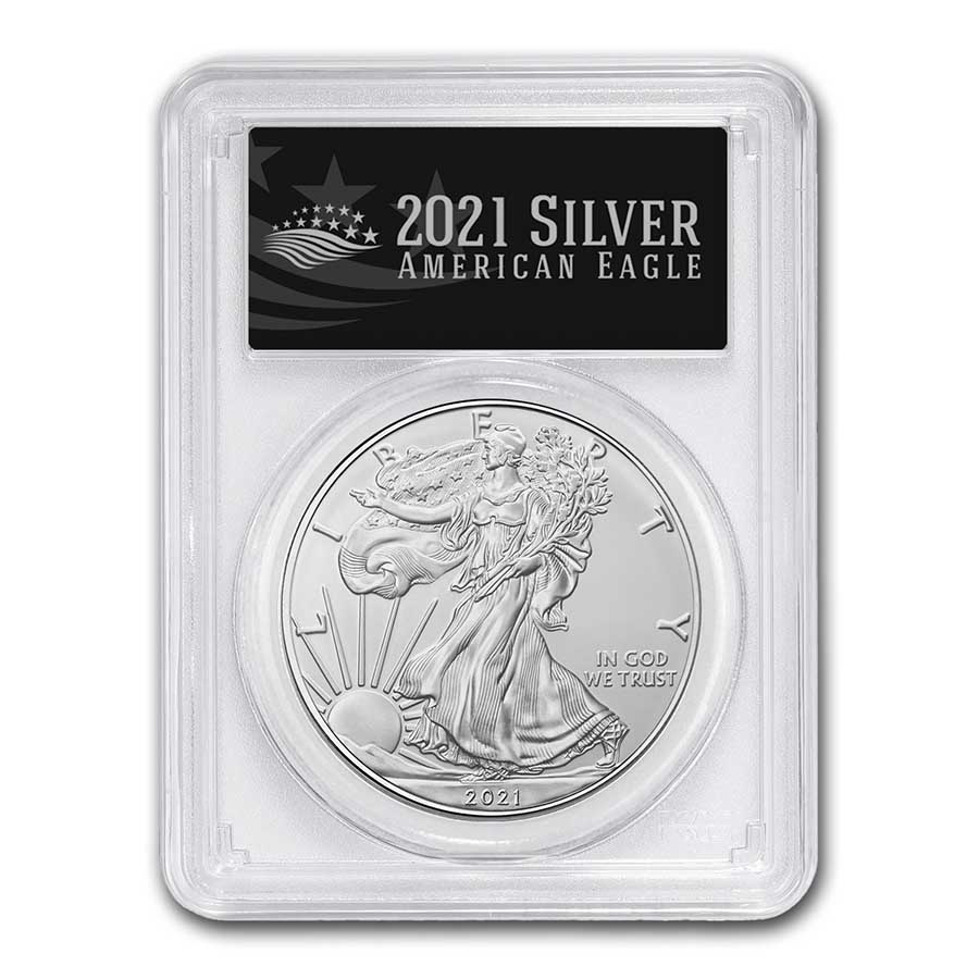 Buy 2021 American Silver Eagle MS-70 PCGS (First Day, Black Label)