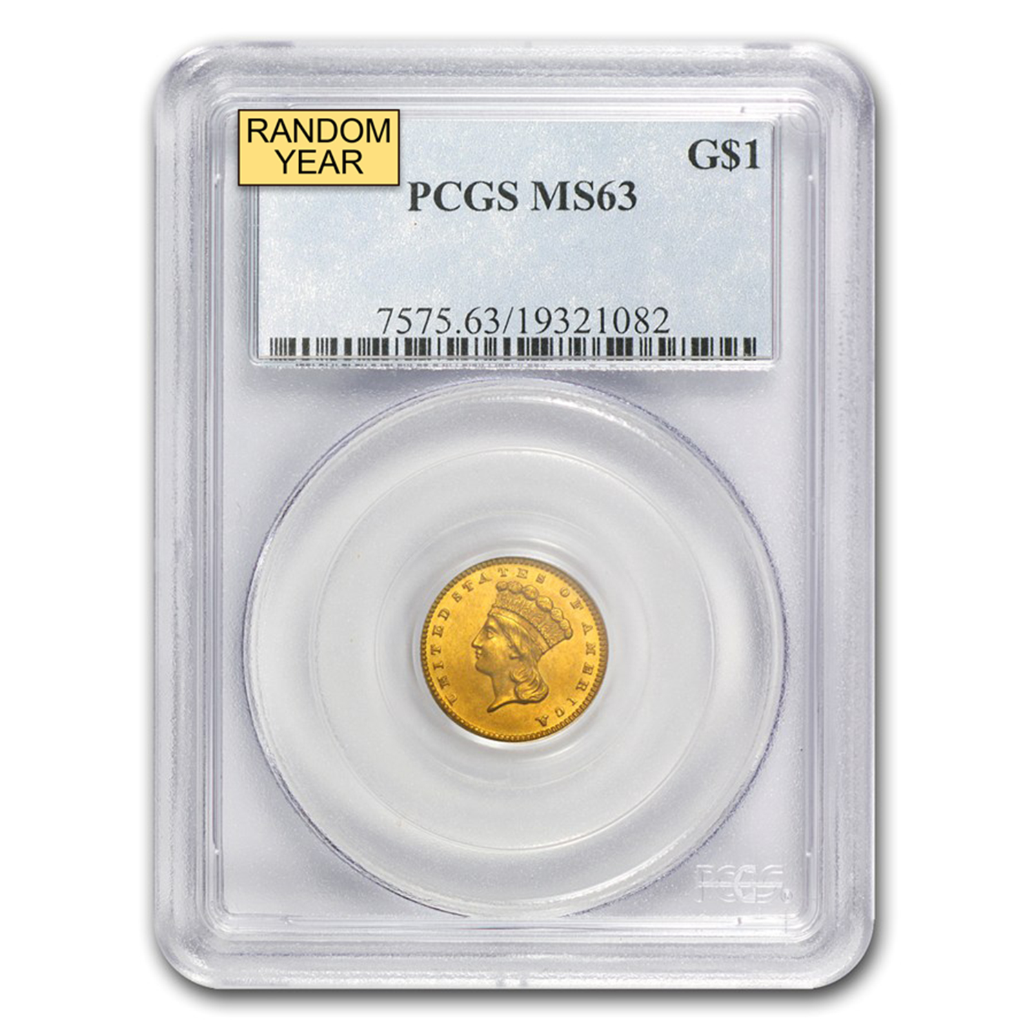 Buy $1 Indian Head Gold Dollar Type 3 MS-63 NGC/PCGS