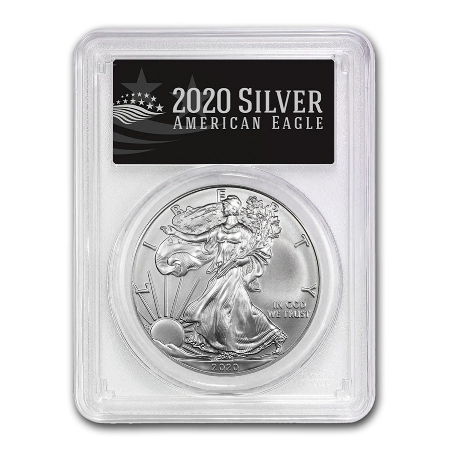 Buy 2020 (S) American Silver Eagle MS-70 PCGS (FDI, Black Label)