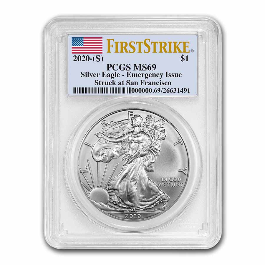 Buy 2020 (S) American Silver Eagle MS-69 PCGS (FirstStrike?)