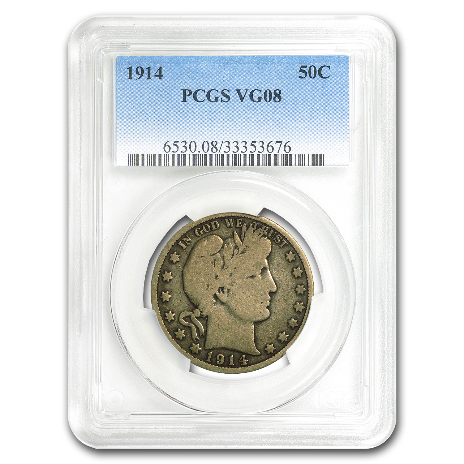 Buy 1914 Barber Half Dollar VG-08 PCGS