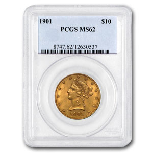 Buy 1901 $10 Liberty Gold Eagle MS-62 PCGS - Click Image to Close