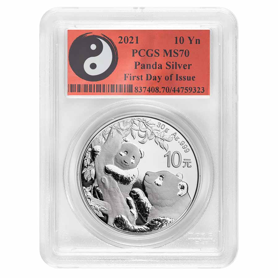 Buy 2021 China 30 gram Silver Panda MS-70 PCGS (FDI, Yin-Yang)
