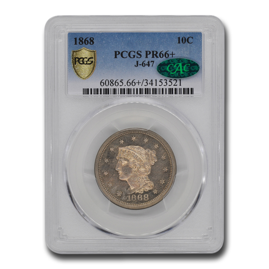 Buy PR-66+ CAC 1868 Liberty Dime Pattern