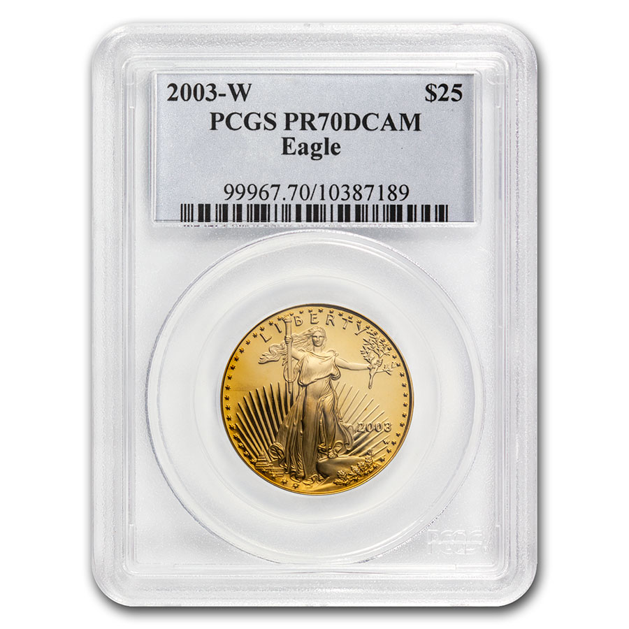 Buy 1/2 oz Proof American Gold Eagle PR-70 PCGS (Random Year)