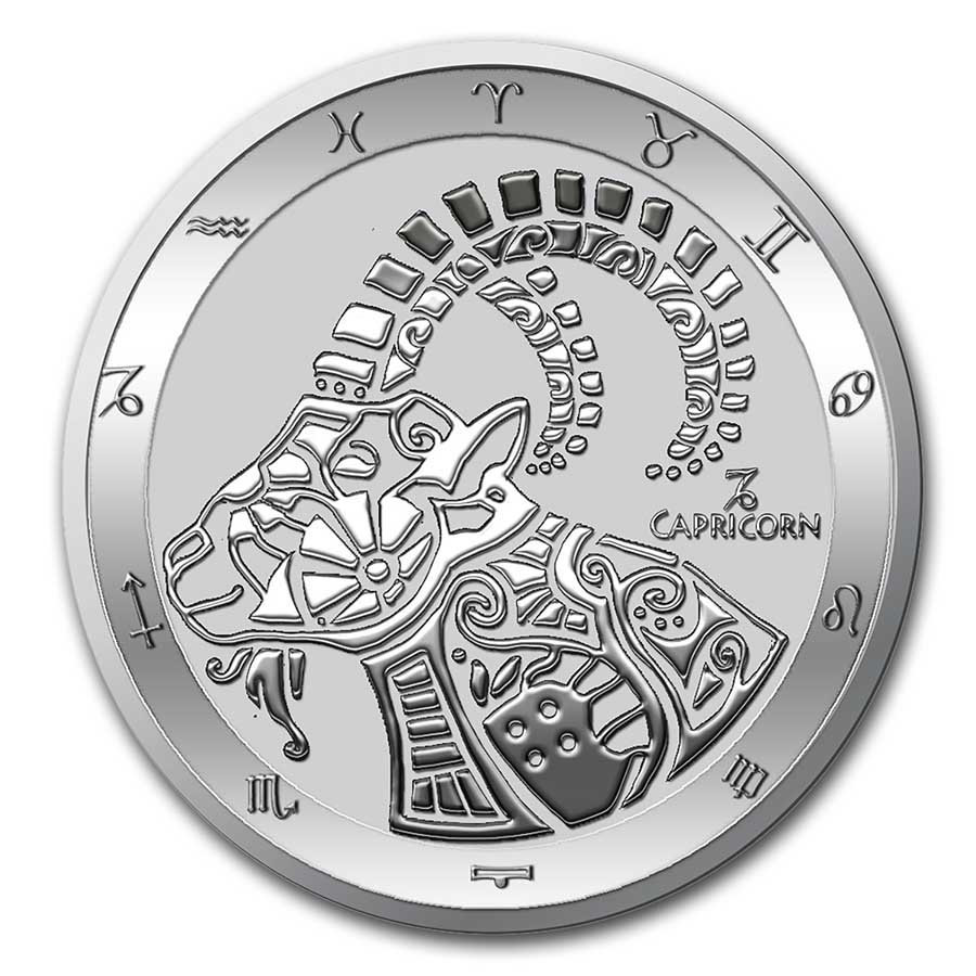 Buy 2021 Tokelau 1 oz Silver $5 Zodiac Series: Capricorn BU - Click Image to Close