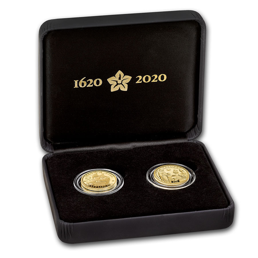 Buy 2020 GB 2-Coin Gold Mayflower 400th Ann Pf Set