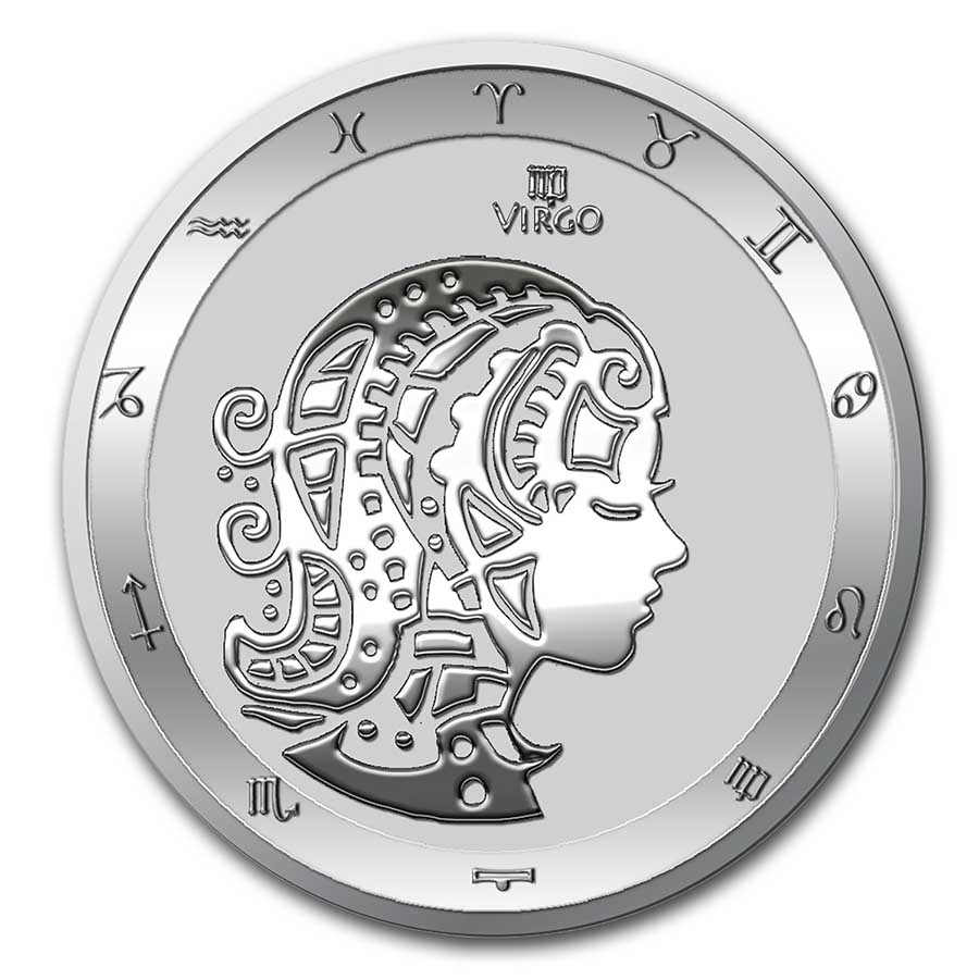 Buy 2021 Tokelau 1 oz Silver $5 Zodiac Series: Virgo BU - Click Image to Close