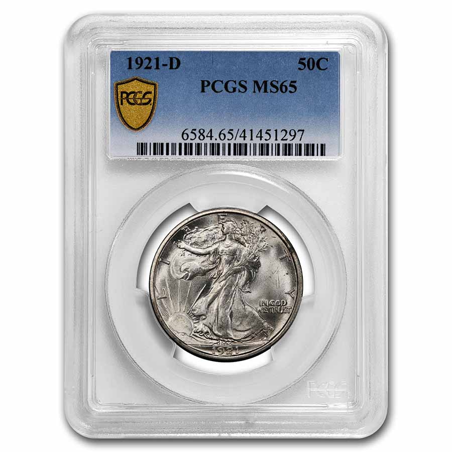 Buy 1921-D Walking Liberty Half Dollar MS-65 PCGS