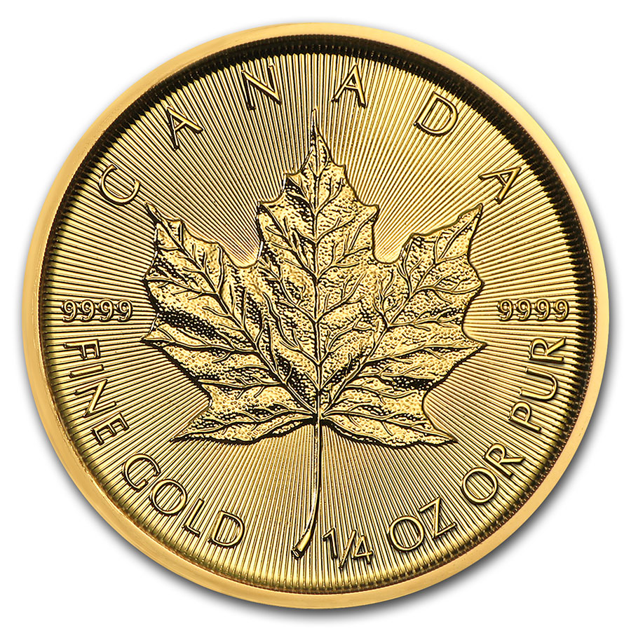 Buy 2021 Canada 1/4 oz Gold Maple Leaf BU